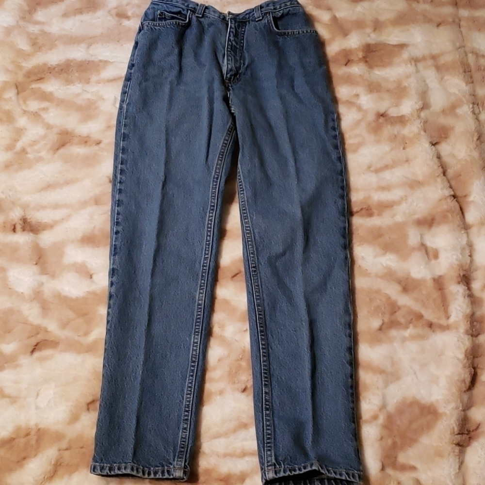 Land's End High Waist Straight Leg Mom Jeans VGUC 26" Waist